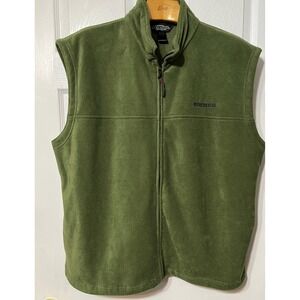 Winchester Mens Fleece Vest Green Full Zip Outdoor‎ Hunting Casual Size XL